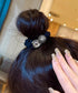 ビジュー付き ヘアゴム レディース 上品 おしゃれ ヘアアレンジ キラキラ ヘアアクセサリー 大粒フェイクパール 髪飾り 大人かわいい まとめ髪 韓国風 シンプル 88CXH-107